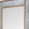 Homeroots Modern Farmhouse Rectangular Wood & Galvanized Metal Wall Mirror, Brown 379819